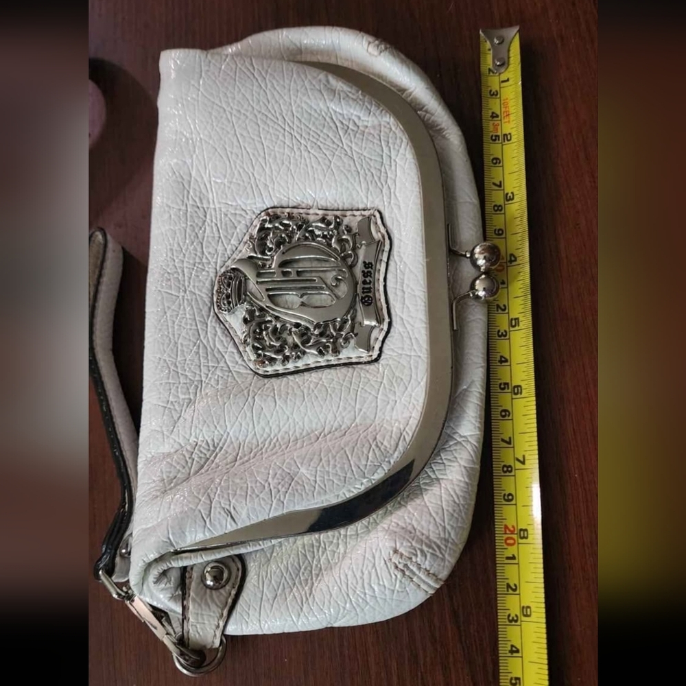 GUESS Leather Wristlet Clutch